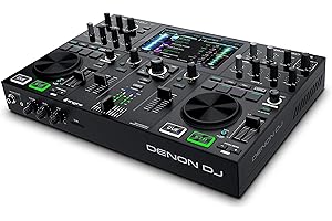 Denon DJ PRIME GO – Système DJ 2 voies autonome et portable sur batterie rechargeable, streaming WiFi, écran tactile multipoint HD 7"