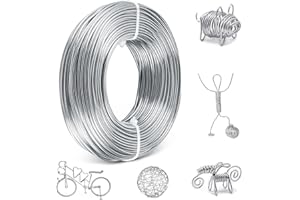 ZOUWAY Craft Wire 2 mm x 30 m, Wire for Crafts Made of Aluminium, Wire Rust Resistant and Easy to Mould, Silver Wire for Crafts Can Be Used for Making Decorations or Personal Jewellery