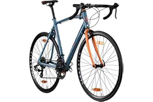 Galano Vuelta STI Bicicletta da corsa per uomo e donna a partire da 150 cm, con cambio a 14 velocità, pedali con gancio a pedale, bici da corsa con pneumatici stretti