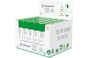 Osama - Colla Stick Extra Forte, Box da 30 Pezzi, 10 gr - Set Colle Stick Ideale per Cancelleria Scuola, Ufficio e Università - Scorrevole, Resistente e Adatta ai Bambini, con Ingredienti Naturali