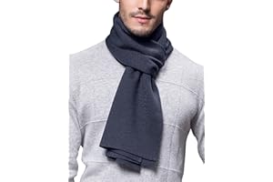 WANYING Echarpe Homme Femme Automne Hiver 6% Laine Super Chaud Classique - 180 * 30 cm Couleur Uni