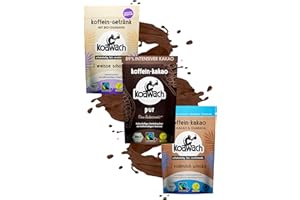 ‎KOAWACH koawach Caffeine Cocoa Trio - Vegan & Organic Delicious Drinking Chocolate with Caffeine from Guarana. From Tart to Sweet - 1x Pure 1x Full Milk Chocolate 1x White Chocolate Powder (3 x 100g)