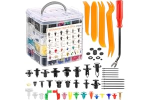 Uolor 1240PCS Clips Voiture, 32 Taille Rivet Clips Plastique Universel Clips de Fixation avec Outil de Démontage et Serre Câbles pour Auto Voitures Panneaux Portes Pare-chocs