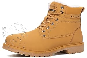LANGDU Botas Hombre Invierno Zapatos de Nieve Impermeables Senderismo Aire Libre Montaña Escalada Trekking Antideslizante Talla 41-46EU