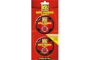 KB HOME DEFENSE KB KFOUB2 - Anti-Fourmis Boîtes Appâts x2 - Matière active à base de plante - Elimine radicalement et durablement les fourmilières et fourmis noires - Pour intérieur et extérieur - Fabriqué en France
