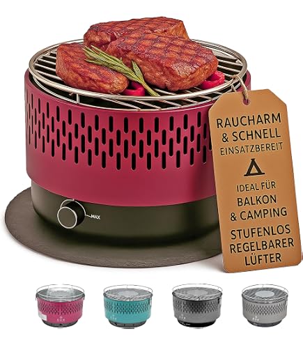 Barbecue De Table Livona Sans Fumée - Grille 45x27 Cm, Ventilation Réglable, Portable Pour Camping, Balcon
