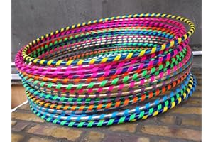 BRILLARS 10x Spiral Glitter Kids/Adults Small Large Hula Hoops DIA:60cm Sporting Good Fitness Hula Hoops