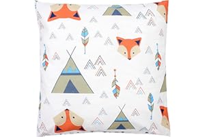 TupTam Federa per Cuscini per Bambini con Motivi Decorativi, Volpi con tende, 40 x 60 cm