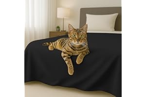 Byour3 - Colcha De Algodón ORGANICO Mixto Cama 90 135 180 Manta Pesada Cubrierta Tela Decorativa Multiusos Cubra Todo por Colchón Francés Cubrecama Lavable Funda De Sofá (Negro Intenso, Cama 180)