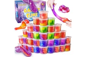 YOPINSAND Lot de 36 Kits de Slime Galaxie pour Enfants, Extensible et Non Collant, Jouet pour garçons et Filles de 5 à 12 Ans
