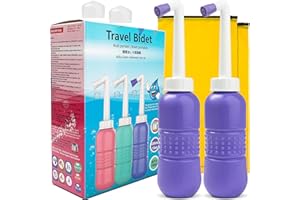 USEAMIE Tragbares Bidet, Großes Fassungsvermögen 450 ml, Persönliches Reise-Bidet, Toilette,Hand-Bidet Für Reisen, Persönliche Hygiene, Postpartum, Dammpflege, 2 Stück, Blau