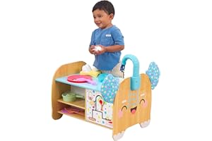 KidKraft Foody Friends Cuoco Elefante Cucina Giocattolo in Legno Per Bambini con Accessori per Pentole, Giocattolo per Bambini 2+ Anni, 20144