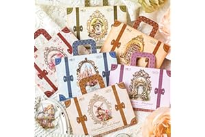 TA MERRY 120 Pz Adesivi Scrapbooking Kit，Stickers Aesthetic Retro Castello di Giardino Adesivi per Scrapbooking Fai da Te，Album Fotografico ，Bullet Journal，agenda calendari，Computer Portatile
