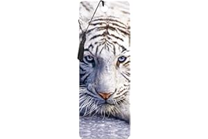 3D LiveLife Marcapaginas - Reposo del tigre blanco de Deluxebase. Un marcapáginas de tigres con 3D lenticular e ilustraciones con licencia del reconocido artista David Penfound