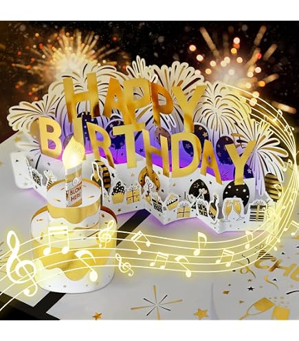 Biglietti Biglietto Auguri Compleanno 30 Anni 3d Pop Up con Busta e