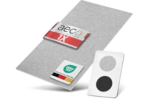 Aeco Sound® - Selbstklebender Wandschutz aus Filz, 9mm extra stark, 1-3 Stück, je 118x59cm, Wandverkleidung, Garagen-Wandschutz, Auto-Türkantenschutz, Wand-Paneele, Polsterung, Schall-Isolierung
