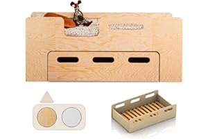 smartwood Pipi L Cama Infantil 100x200 con somier y cajón con función para Dormir - para niños y niñas - Cama Montessori con cajon y somier 200x100 cm - Madera Natural