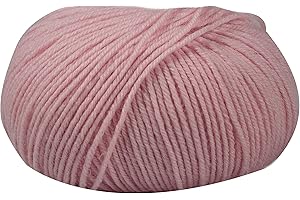 DELFINO WOLL DOLOMITI Tiglio Gomitolo Lana Merinos 50g - Disponibile in più Colori e Spessori - Filato Colore Rosa Chiaro (746) - 85% Lana Merinos, 15% Microfibra - 100% Made in Italy