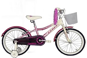 Umit 18" Diana Bicicleta Pulgadas Infantil, Unisex niños, Rosa/Blanco