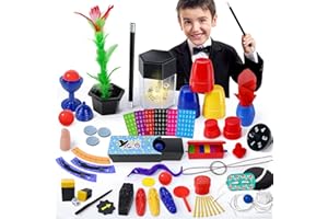 PATIFEED Kit de Magie, 60 Tours de Magie pour Les Enfants de 6 à 8 Ans, Set de Magie avec Instructions, Cadeau d'anniversaire pour Les Enfants de 6 7 8 9 10 11 12 Ans