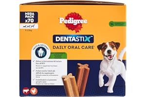 Pedigree Dentastix - Snack para higiene bucal, Perro pequeño, 5-10 kg, Paquete de 70 Varillas en Total
