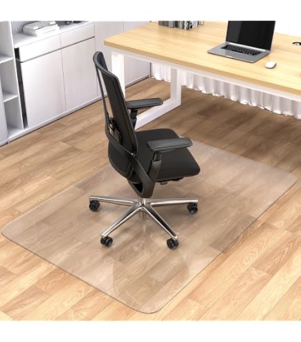 HomeMall 48x36 Inch Hardwood Floor Chair Mat - Non-Slip Office & Gaming Chair Mat For Rolling Chairs, Black - View #5