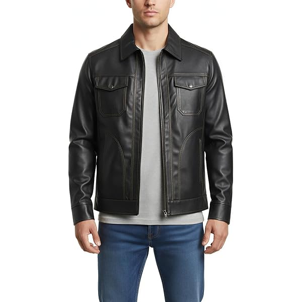 VINTAGE 】 SOHO Rib Leather Jacket Buy Leather Jacket For Men Rib