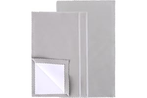 Molain Panno lucidante, 3 pezzi panno per la pulizia dell'argento per gioielli, panno per la pulizia dell'argento, riutilizzabile su entrambi i lati, fibre superfine, per gioielli in argento, oro,