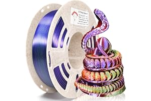 RepRapper Silk Triple Color PLA Filament 1.75mm Multicolour 3D Printer Filament PLA, Smooth Surface, 1kg/2.2lbs, Silk PLA Green/Purple/Copper