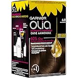 Garnier, Colore Dei Capelli, contiene 60% olio di fiori per una colorazione Intensa – Senza Ammoniaca, 6.0 Marrone Infernale