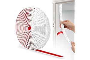 JUNART Bande Décorative en PVC, 600cm×2cm, Bordure de Papier Peint 3D, Frise Murale Adhesive, Convient our les Linteaux, les Plinthes, les Armoires, les Revêtements Muraux(Blanc)