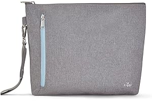 TIGGI Large Wet Dry Bag, Cloth Nappy Wet Bag, Baby Change Bag for Nappies, Travel Nappy Organiser, Swimwear and Wet Clothes Bag, Premium Charcoal Grey