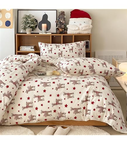 YZQGLHP Weihnachten Bettwäsche 135x200 Schnee, Wen Produktbild-Vorschau 4