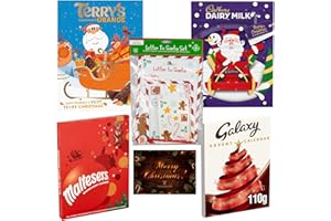 TILZ GEAR Chocolate Advent Calendar 2024, Kids, Adults -4x Christmas Chocolate Advent Calendar |Cadburys Dairy Milk |Maltesers |Galaxy |Terrys Christmas Chocolate, 1x Santa Letter Kit, 1xCard, Kids Advent (5Pk)