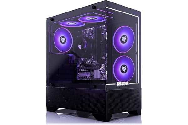 BEASTCOM Q3 | Essential Gaming PC | PC Gamer | AMD Ryzen 5 5600GT 12 Threads | 4K Vega Radeon Graphique | 16Go RAM | 1To SSD | HDMI | USB 3.2 | WiFi | Windows 11 Pro