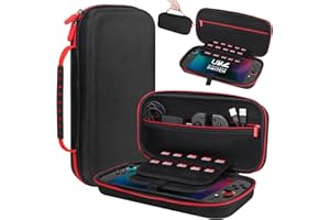 Sonlaryin Pochette Housse pour 2025 Console Nintendo Switch 2 , Sac de Voyage avec 20 Cartouches de Jeu, Etui Rigide de Transport Grande Capacité pour Nintendo Switch 2 2025 Accessoires, Noir