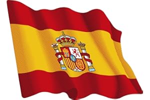 Artimagen - Pegatina Bandera Oficial de España Ondeante (80x60 mm.)
