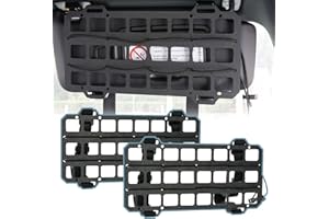 OEMASSIVE 2 Stück Fahrzeug Molle Panel Taktisches Visier Organizer für Auto Visier/Kopfstütze/Sitzrücken-Organizer, taktische Ausrüstung, taktische Zubehör, Ausrüstungshalter, MOLLE Taschen EDC Werkzeuge