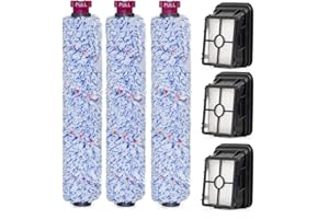 BIHARNT 3 Pack 1868F Brosse rouleau multi-surfaces & 3 Pack 1866F Filtre Accessoire pour Bissell Crosswave 17132 2225N 2582N 2224E 2582E