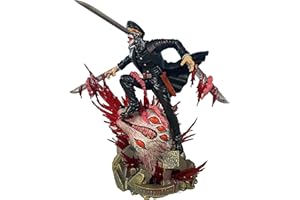 Jiumaocleu Chainsaw Man Samurai Sword Figurine Denji 34 cm Sculpture d'anime fabriquée à la main Décoration de bureau Fans Noël Anniversaire Cadeaux