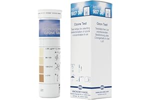 Camlab 1191582 Lot de 12 bandes de test pour ozone Blanc à marron