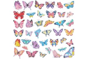 MLLTECH 5D Diamond Painting Sticker Set für Kinder, 40 Stück DIY Karikatur Tiermalerei Tiere Diamant Aufkleber Kit [Diamant bilder für kinder] Diamant Malerei Kits für Aufkleber Farbemädchen Junge Geschenk