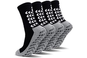 ZAKASA Chaussettes Football Antidérapantes Hommes: Chaussette Foot Sport Coton Respirant avec Grip Renforcé