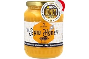 Q Honey, Pure, Raw Honey, Unpasteurised 1kg – Gold Award Winner of the 2025 London International Honey Quality Competition