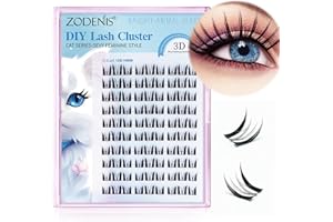 PEPHUCA Faux Cils Lashes Cluster DIY Kit d'extension de cils individuels Cils yeux de chat Cils en grappe naturels Cils C Curl Wispy Faux cils 90PCS 12&14mm Mélange de cils