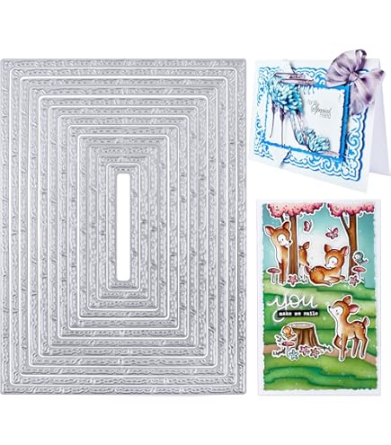 2 Fustelle Per Biglietti Rettangolari In Acciaio Al Carbonio - Per Scrapbooking, Goffratura E Fai Da Te - Foto 11