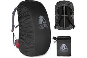 Unigear Regnskydd för ryggsäck, 10–90 l nötningsbeständigt vattentätt dammsäkert vattentätt skyddsfodral för camping, vandrin