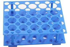 MUHWA Portaprovette da centrifuga per 10ml / 15ml / 50ml Portaprovette da laboratorio in plastica (confezione da 1) (blu) (50 pozzetti)