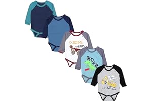 TupTam Baby Body Langarm – Weicher Body Baby 5er Pack aus Baumwolle, Unifarben, OEKO-TEX Zertifiziert