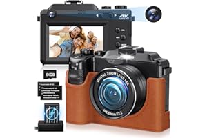 Camcordy Digital Camera, 4K Photography Camera Point & Shoot Cameras for Teens